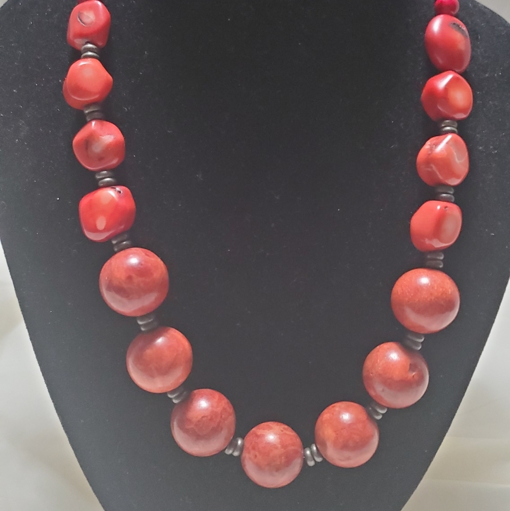 "NRT" Heavy Stone Necklace
